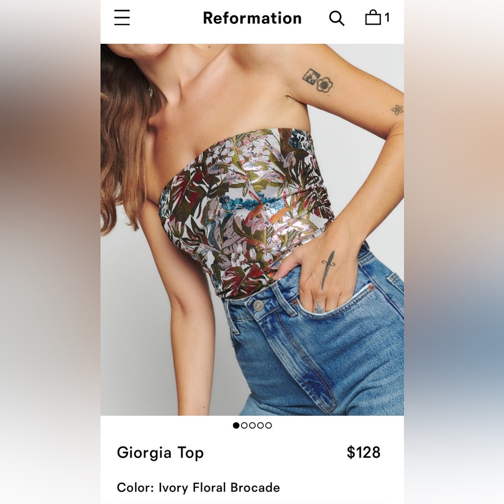 Reformation Giorgia top size 6